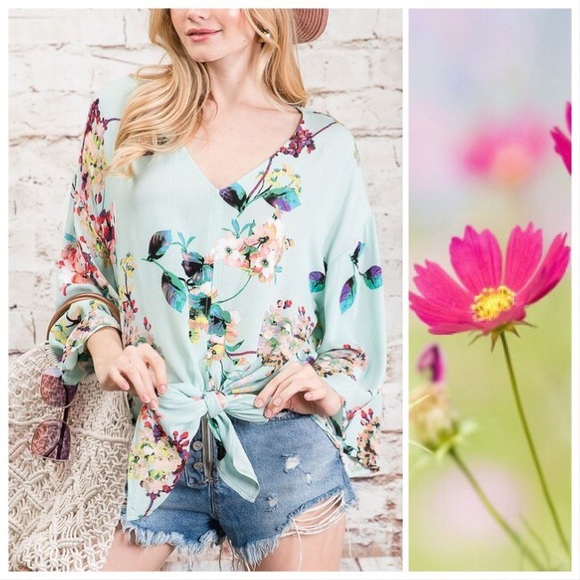 *CLEARANCE* Amora Flora Kimono Top - Picture 6 of 6